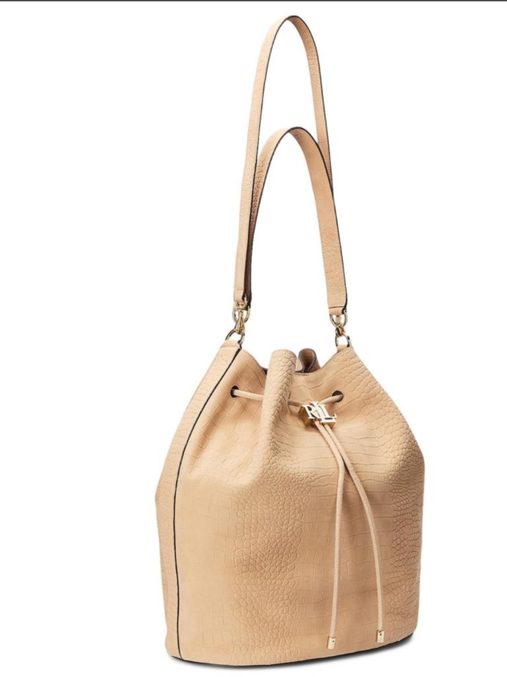 Ralph Lauren Women’s Nubuck Large Andie Drawstring Bag